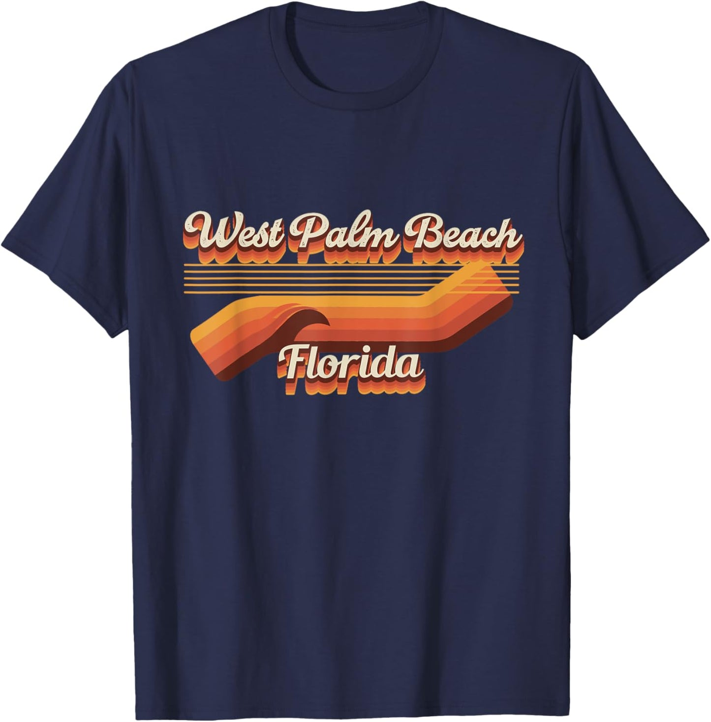 Retro West Palm Beach 80s Outfit - West Palm Beach Women Kids T-Shirt - T-Shirt | Navy