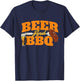 Beer and BBQ - Grilling Grill Pitmaster Barbecue Lover T-Shirt - T-Shirt | Navy