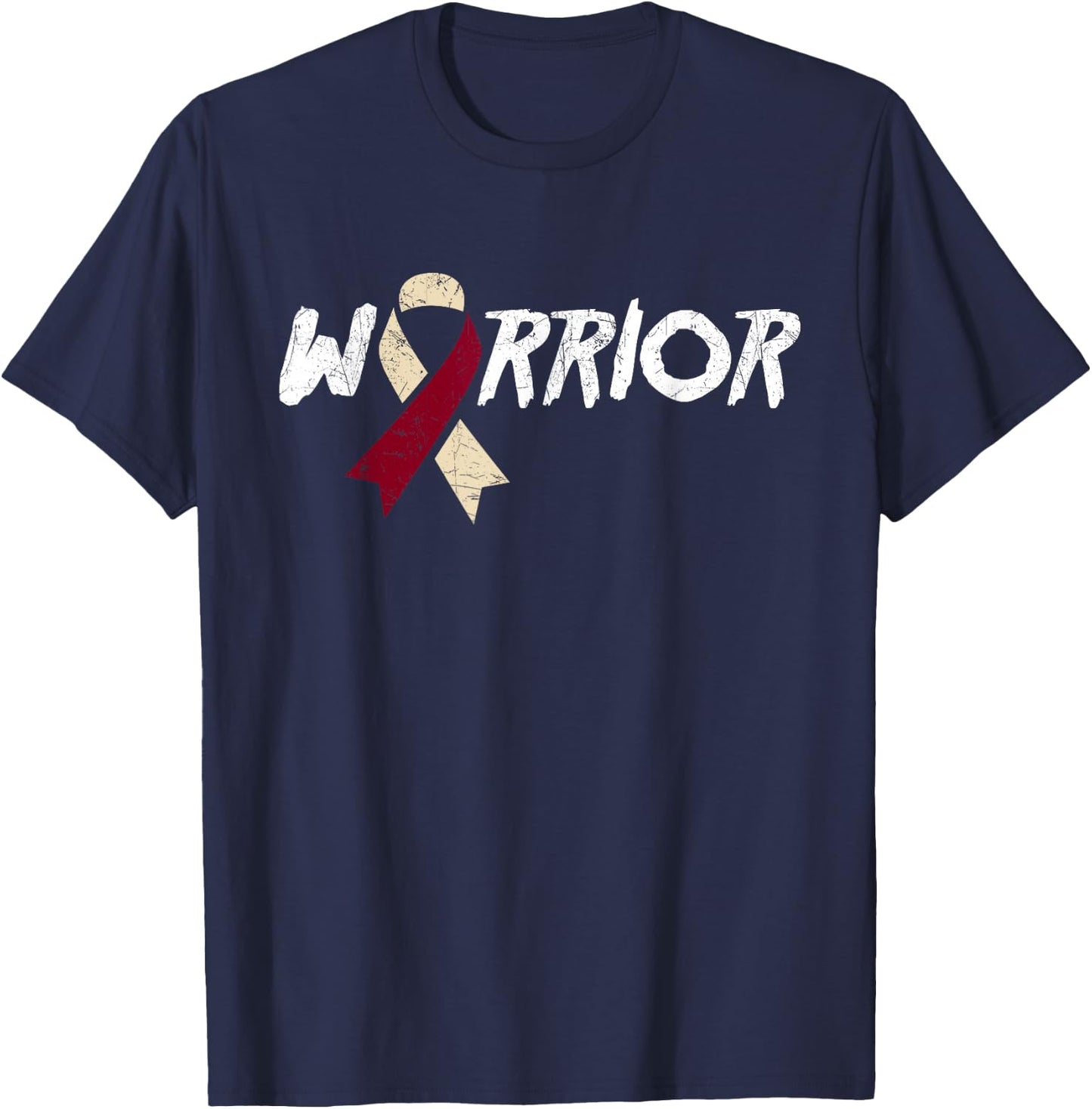 Throat Cancer Oral, Head & Neck Cancer Warrior Fighter T-Shirt - T-Shirt | Navy