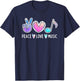 Peace Love Music Lover Musician Cute Tie Dye T-Shirt - T-Shirt | Navy