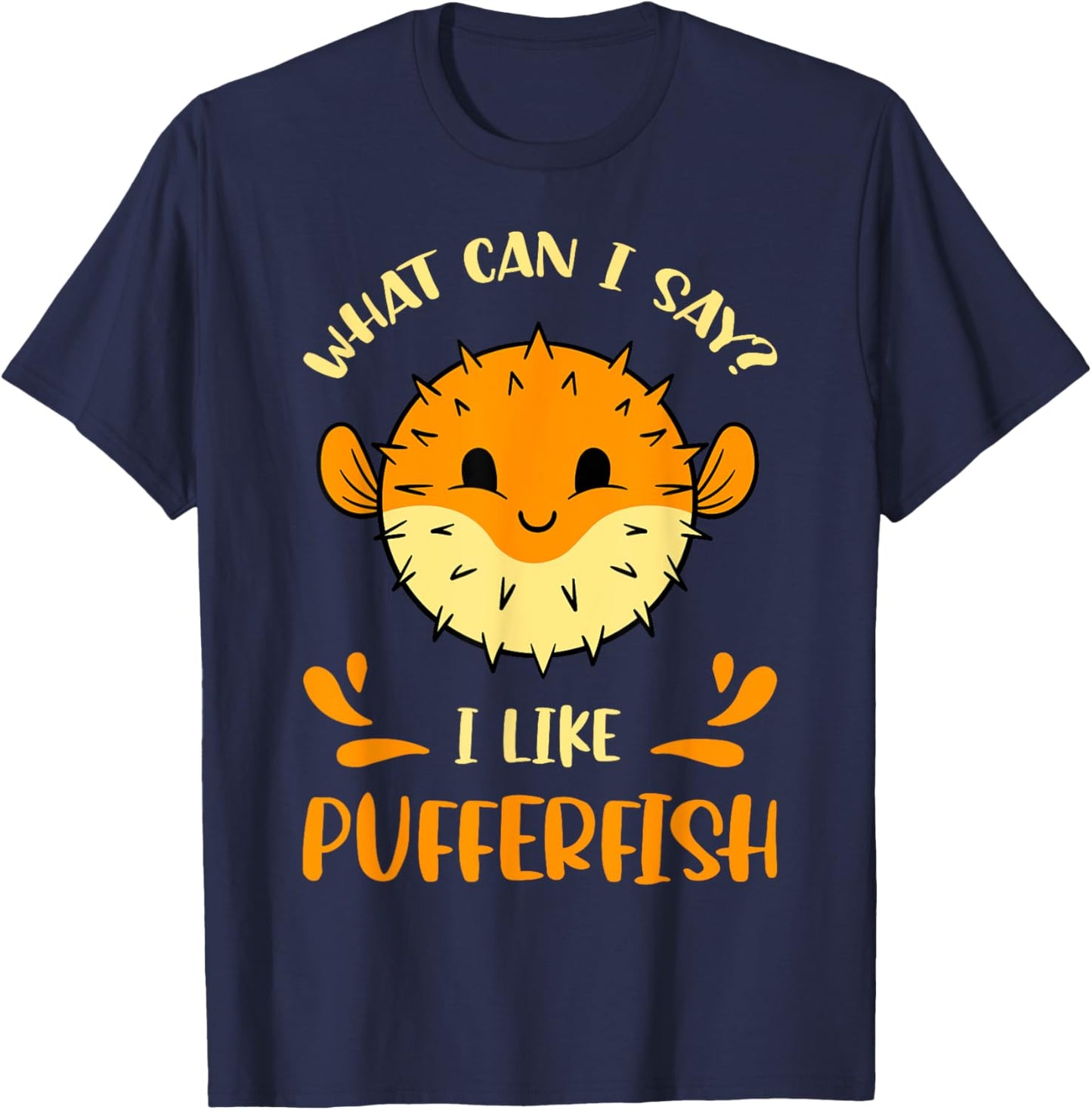 Pufferfish Blowfish Sea Squab Balloonfish Tetraodontidae T-Shirt - T-Shirt | Navy