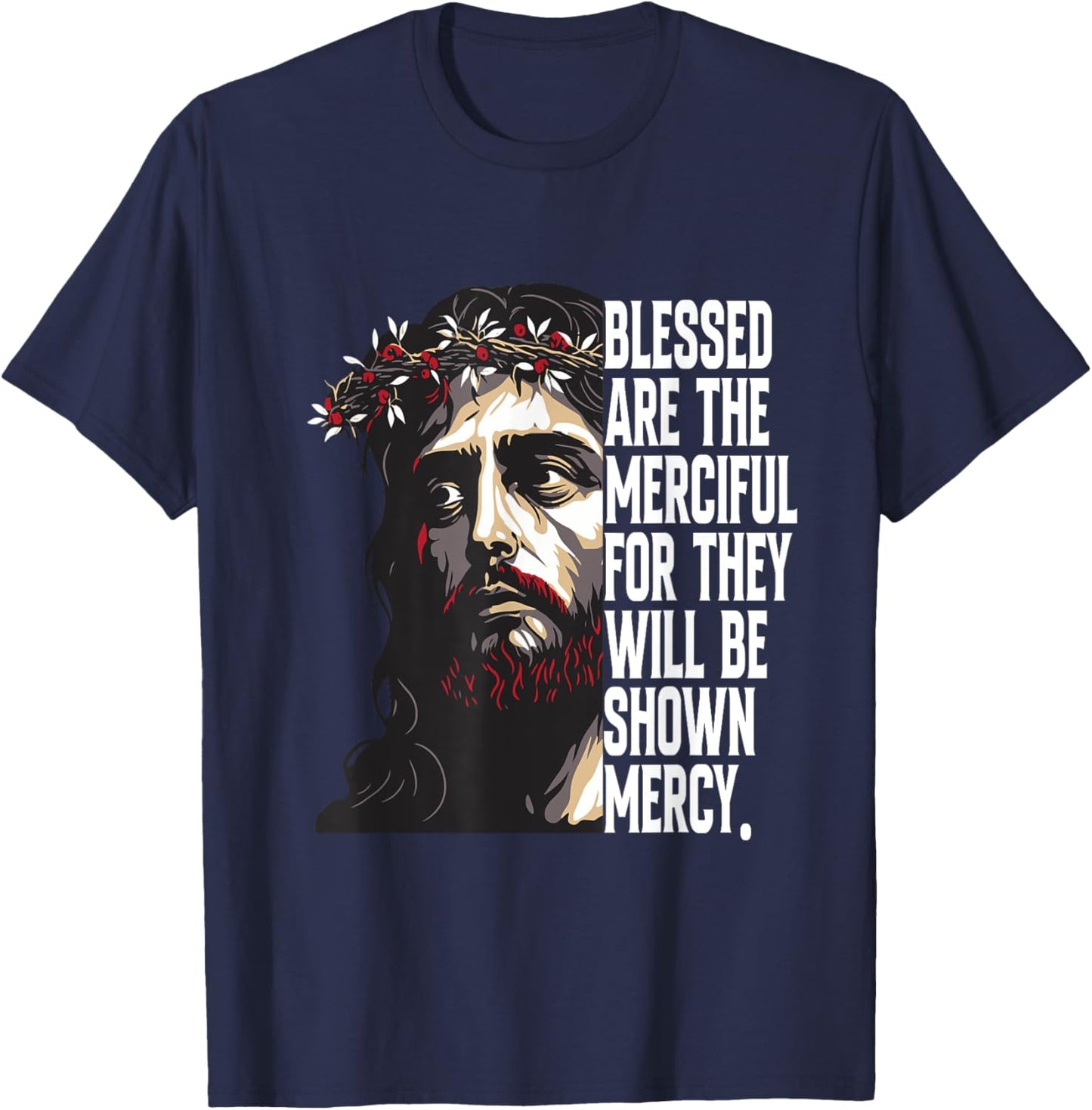 Jesus Christ Bible Verse Christianity Jesus T-Shirt - T-Shirt | Navy