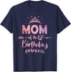 Mom Of The 12th Birthday Princess Girl 12 Years Old B-day T-Shirt - T-Shirt | Navy