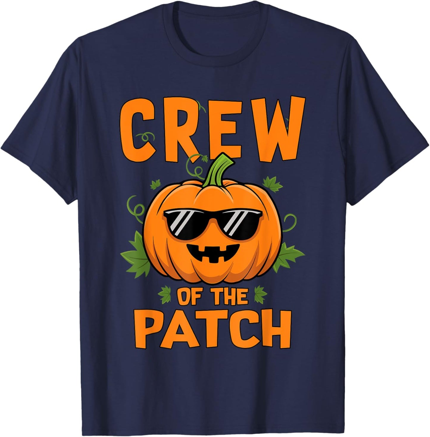 Pumpkin Crew of the Patch Family Matching Halloween T-Shirt - T-Shirt | Navy