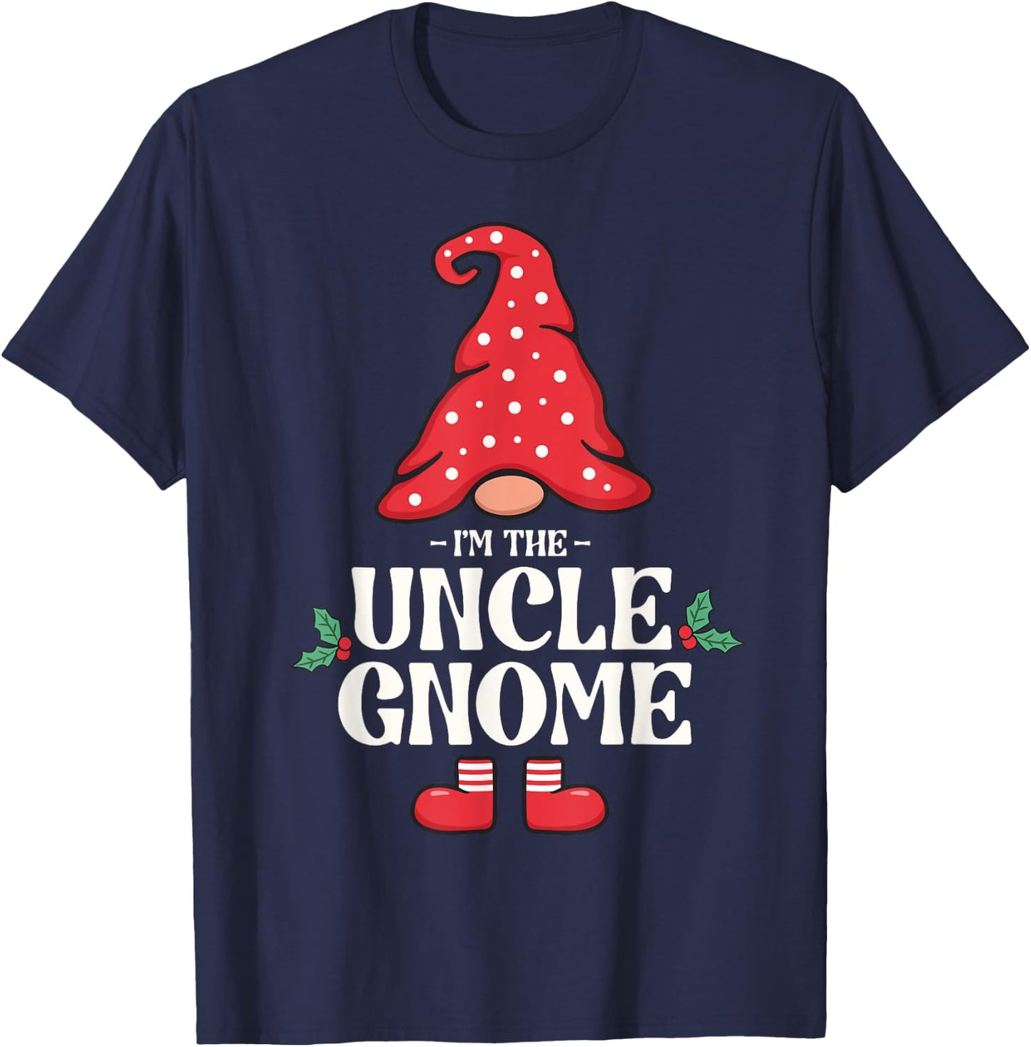 The Uncle Gnome Funny Family Matching Group Christmas T-Shirt - T-Shirt | Navy