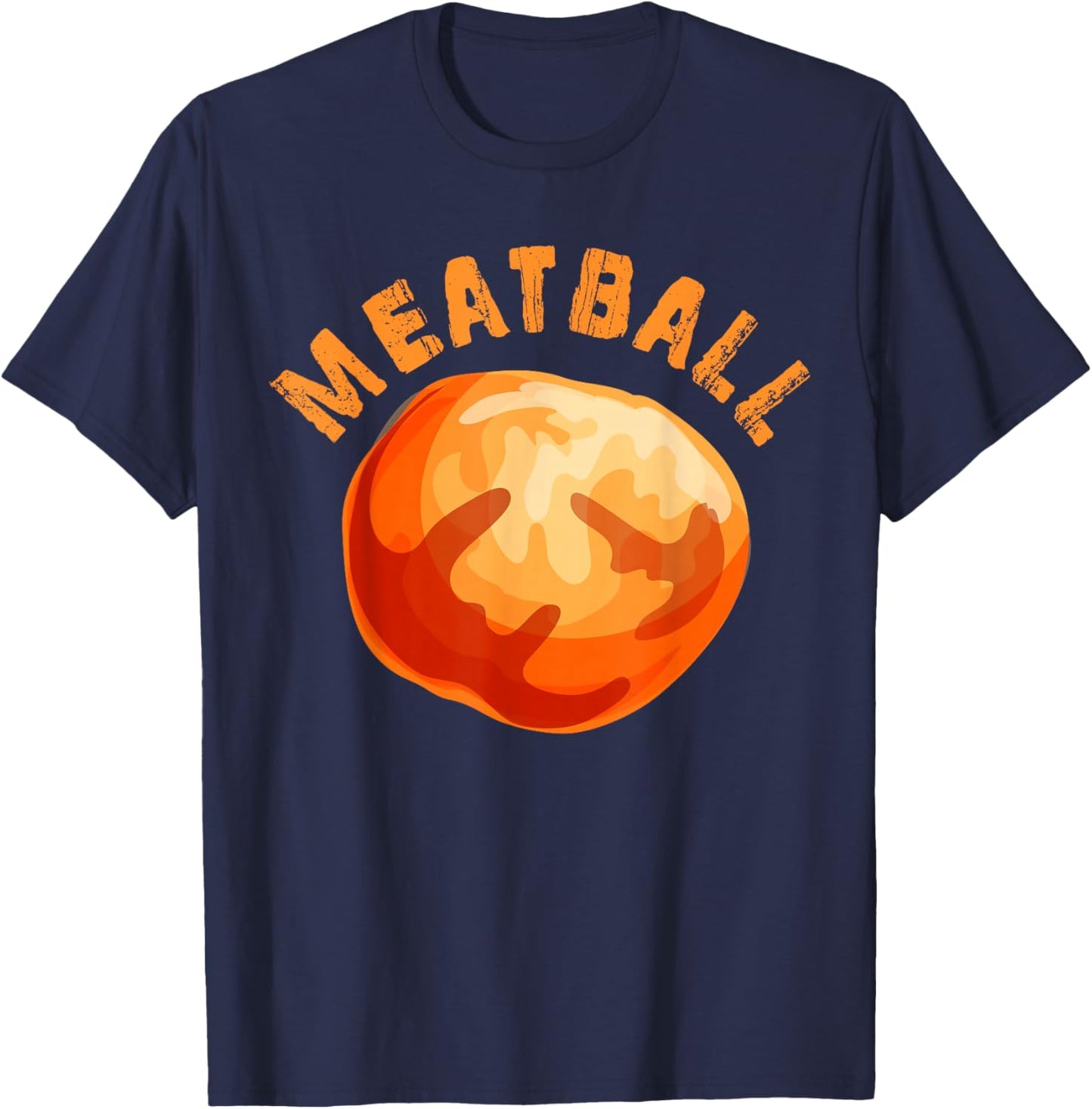 Meatball Graphic Costume Italian Chef Foodie Protein Lover T-Shirt - T-Shirt | Navy