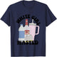 Girl White Vodka Wasted Wine Lover Apparel T-Shirt - T-Shirt | Navy
