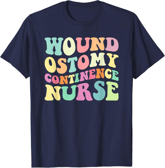 WOCN Nurse Wound Ostomy Continence Nurse Nurses Day T-Shirt - T-Shirt | Navy