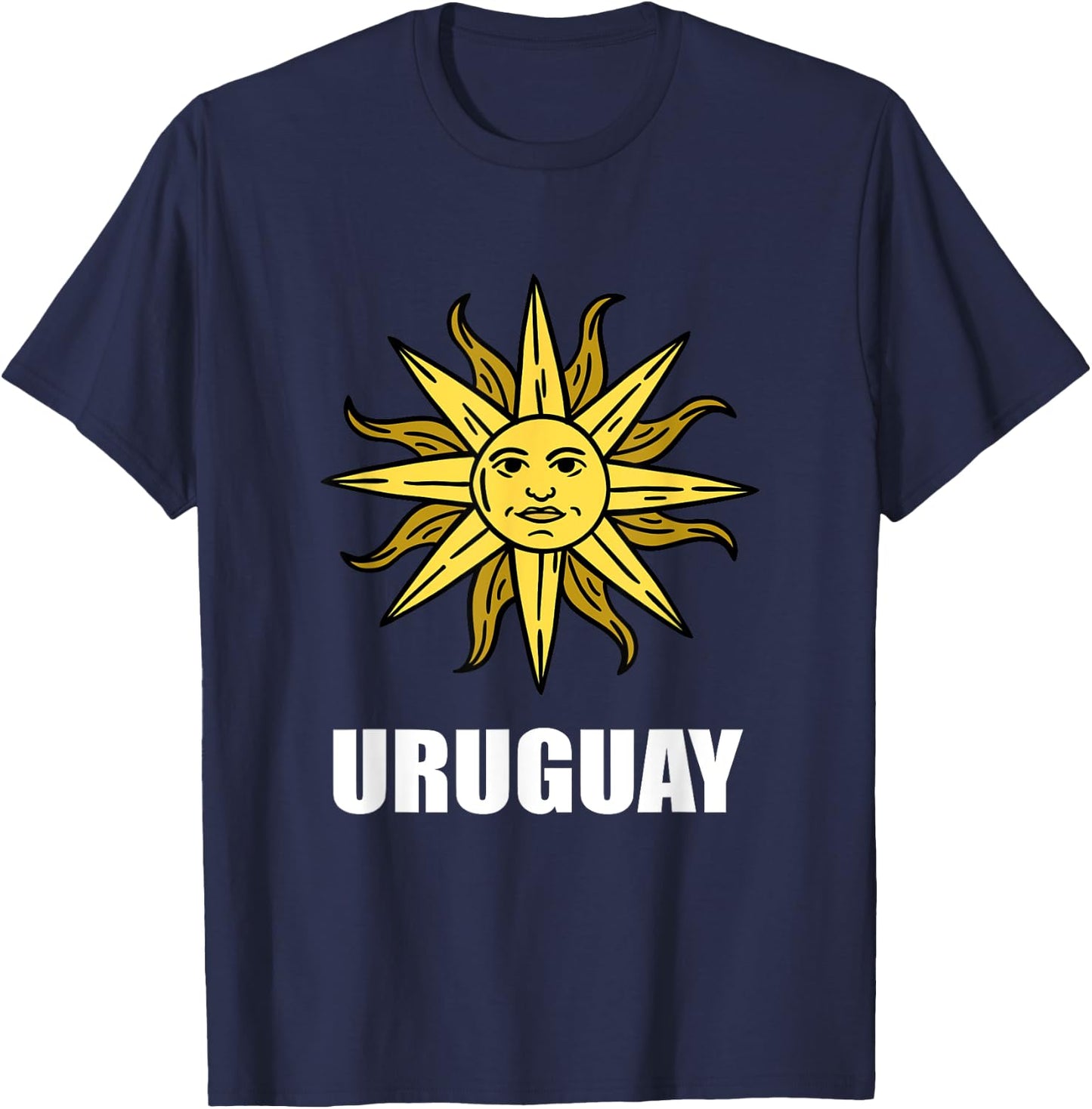Uruguay Sun Uruguay Flag Sunshine Uruguayan Roots Charrúa Men Women Kids T-Shirt - T-Shirt | Navy