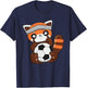 Cute Red Panda With Soccer Ball Sport For Coach Goalkeeper T-Shirt - T-Shirt | Navy
