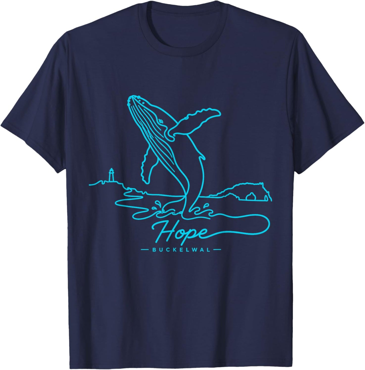 Buckelwal Hope Ostsee Küste Nordsee Wal Ozean Meereswelt See T-Shirt - T-Shirt | Navy