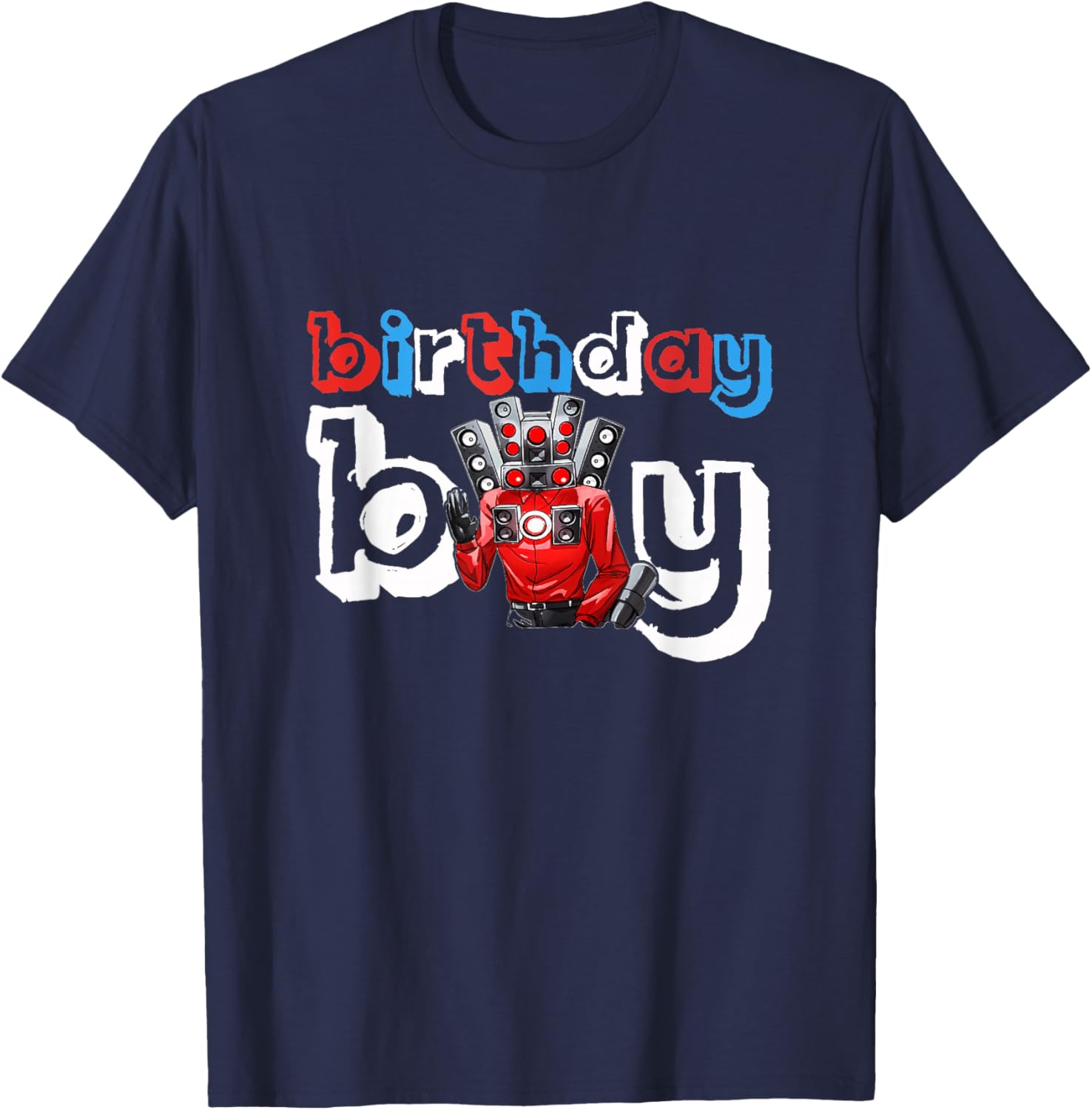 I'm The Birthday Boy Skibidi Toilet Speakerman T-Shirt - T-Shirt | Navy