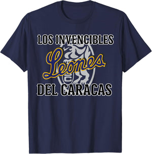 Leones del Caracas: Fuerza y Pasión Invencible T-Shirt - T-Shirt | Navy