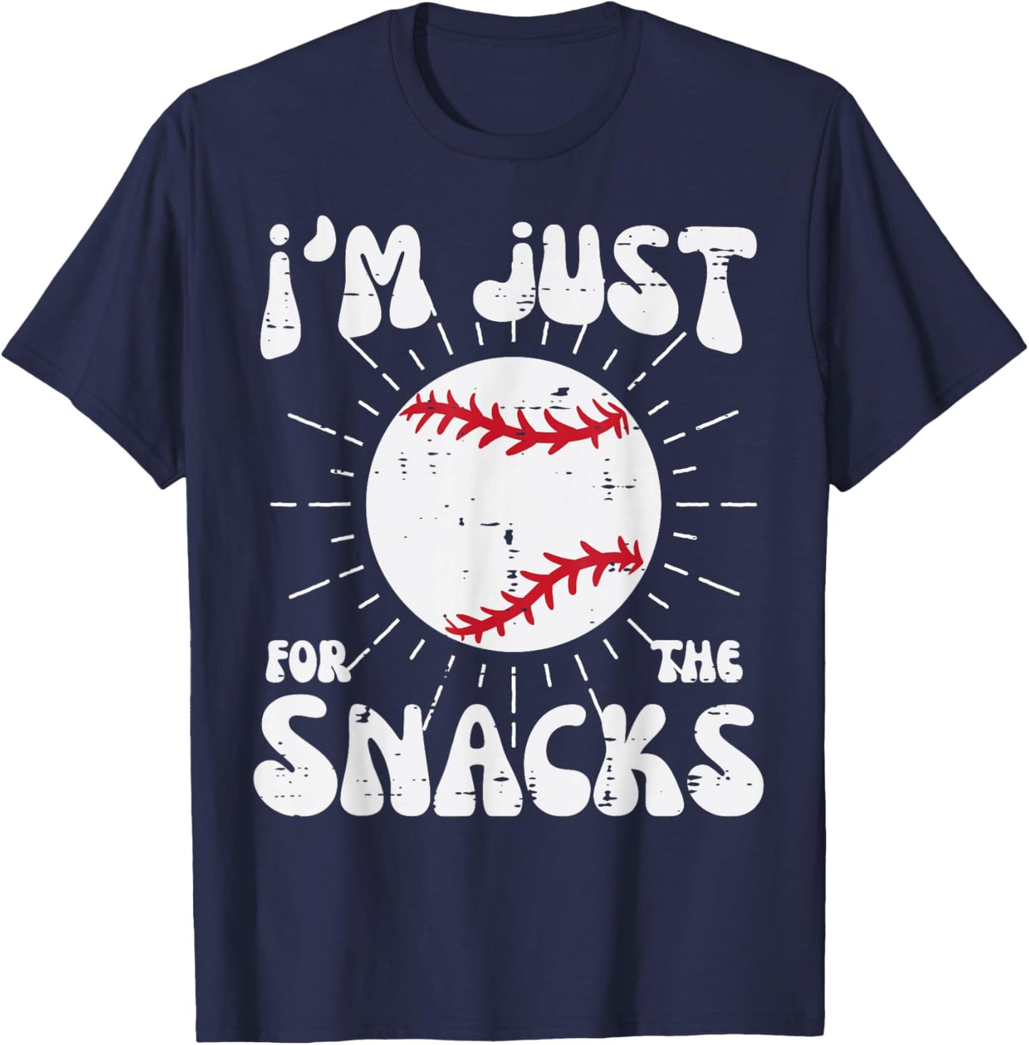 Im Just Here For The Snacks Funny Fan Women Boys Girls Kids T-Shirt - T-Shirt | Navy