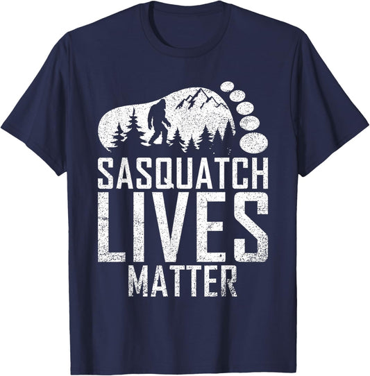 Sasquatch Lives Matter Bigfoot Gifts Pajamas Costume T-Shirt - T-Shirt | Navy