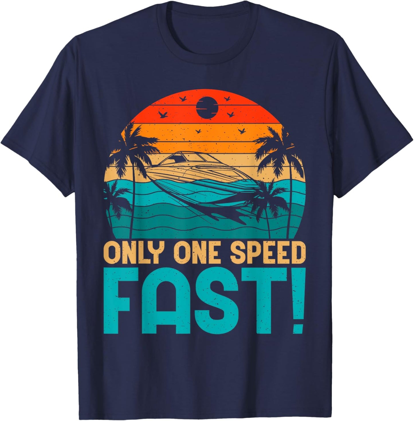 Only One Speed Fast Boat T-Shirt - T-Shirt | Navy