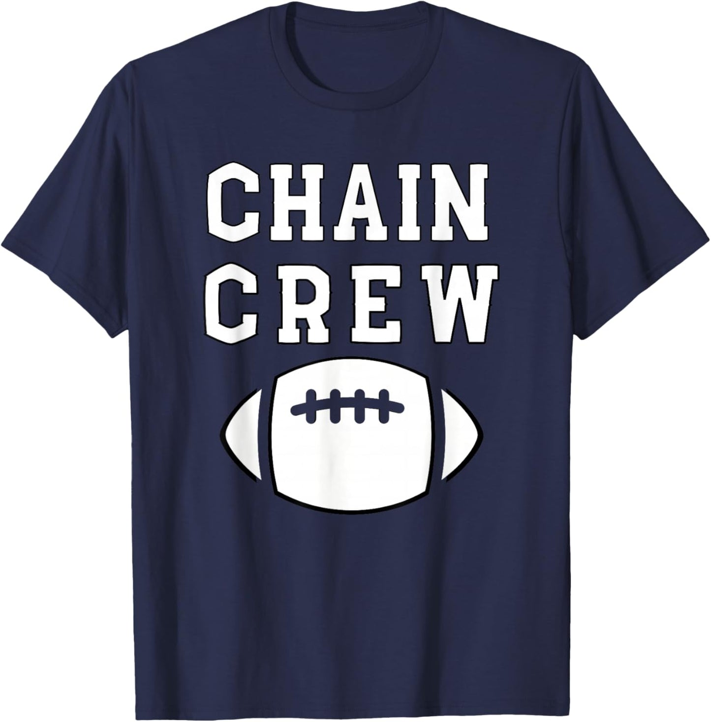 Football Chain Crew Football Team T-Shirt - T-Shirt | Navy