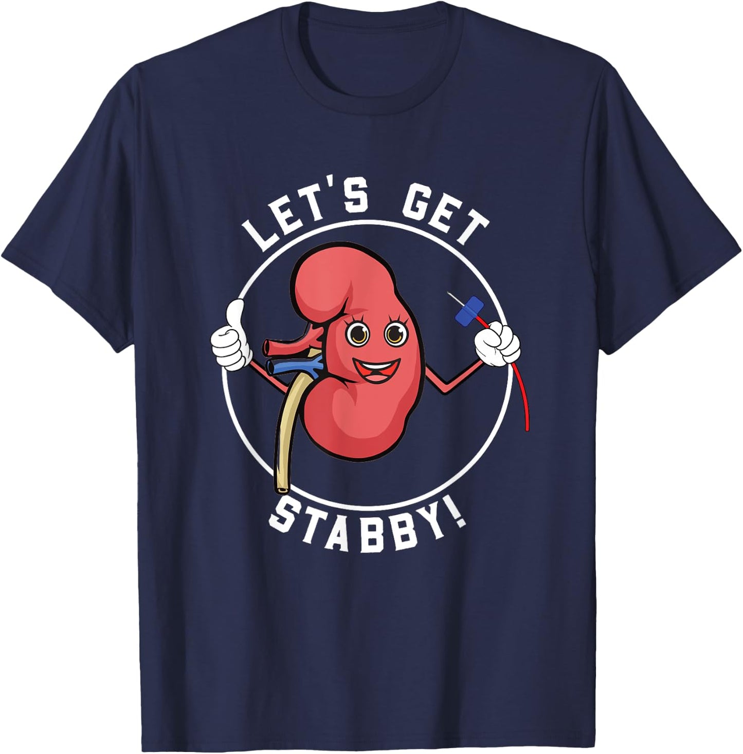 Dialysis Tech CCHT Kawaii Kidney T-Shirt - T-Shirt | Navy