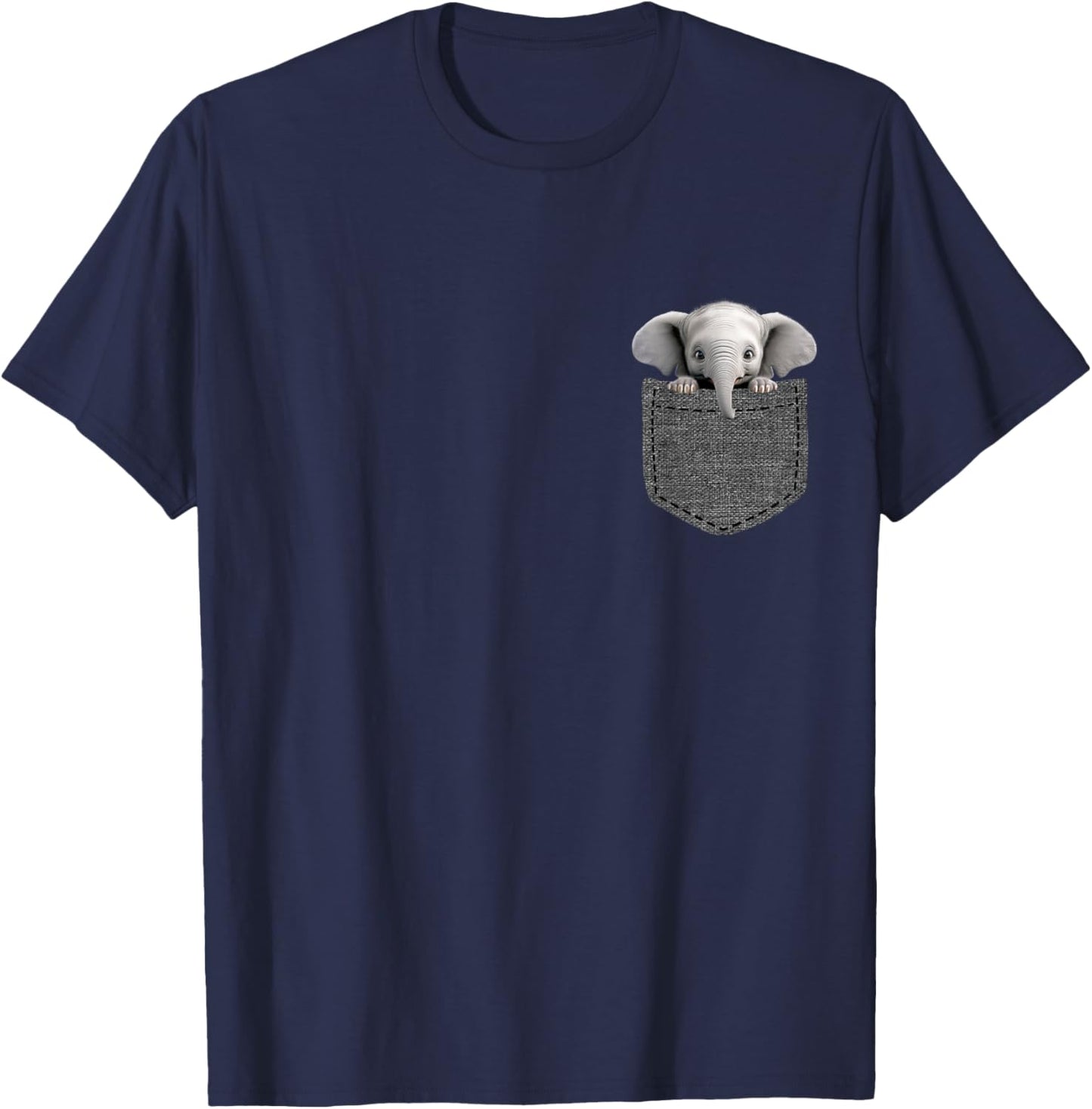 Elephant in Pocket T-Shirt - T-Shirt | Navy