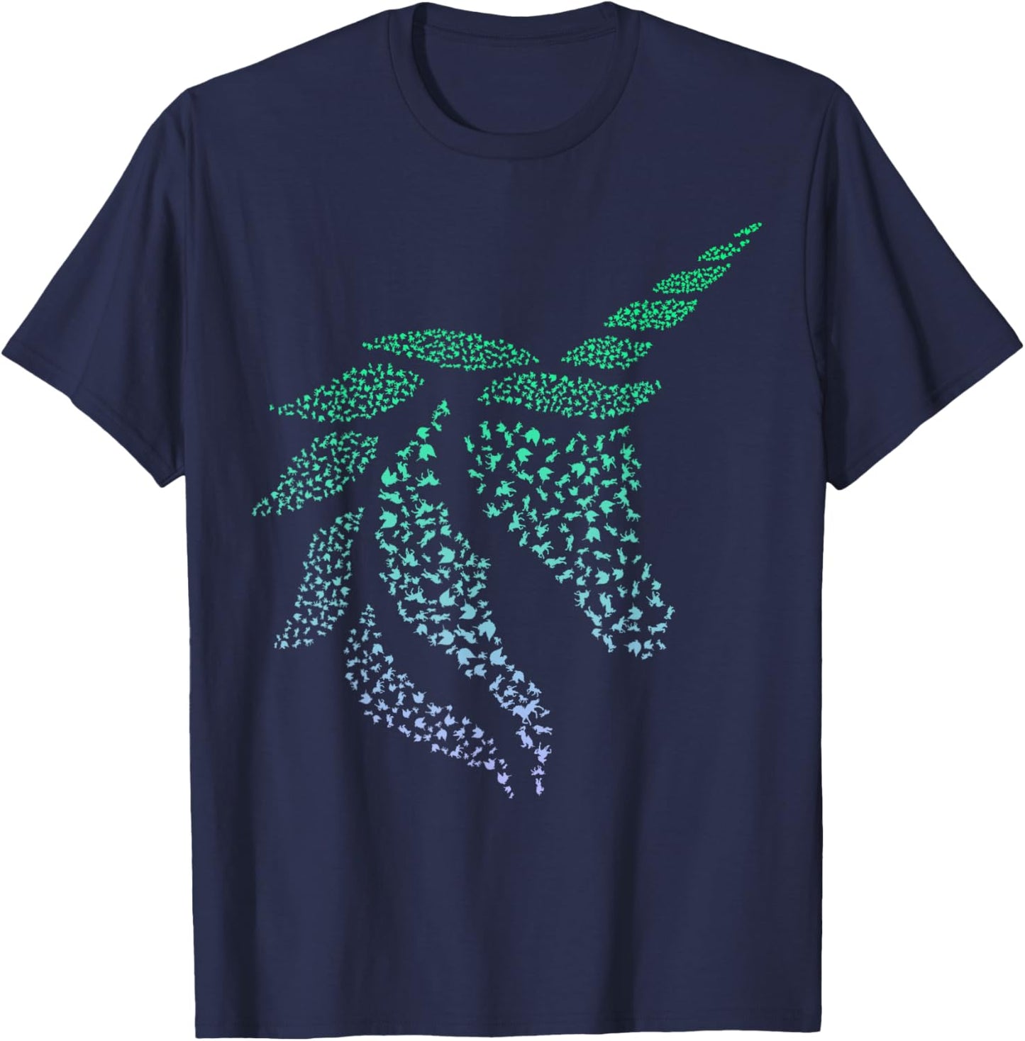 Silhouette Icon Unicorn Head Shirt | Boys Unicorn T-Shirt - T-Shirt | Navy