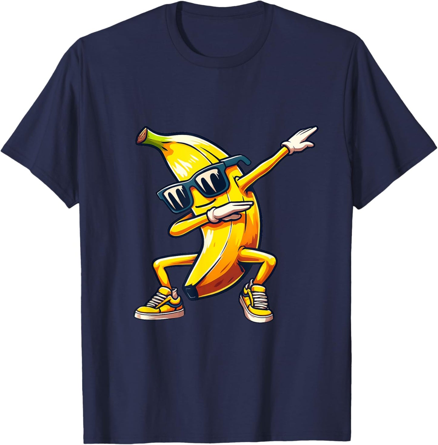 Dab Banana Dancing Dabbing Banana Fruit Meme T-Shirt - T-Shirt | Navy