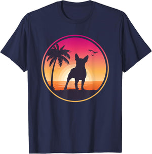 Boston Terrier Boston-Bulldog Women Kids T-Shirt - T-Shirt | Navy