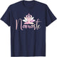 Namaste Lotus Flower Meditation Yoga T-Shirt - T-Shirt | Navy