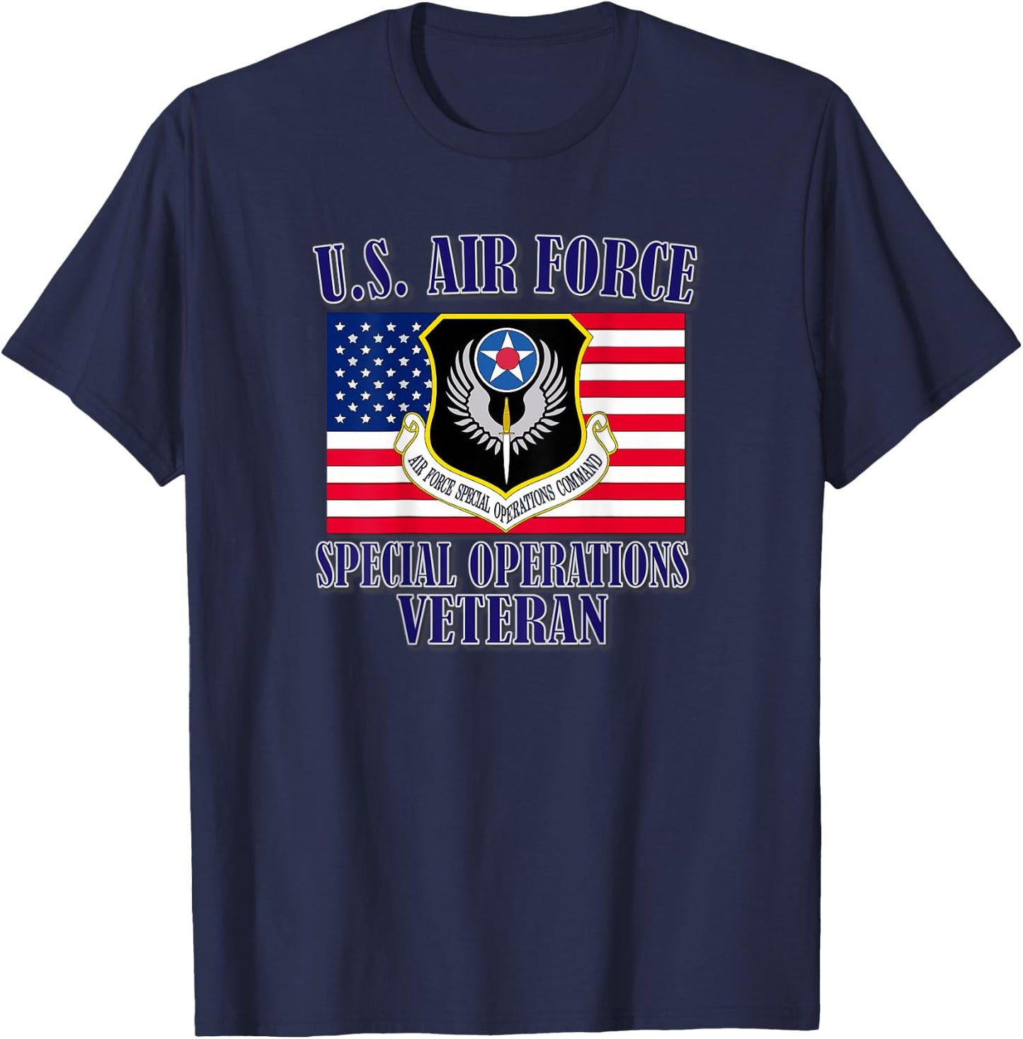 US Air Force Special Operations Veteran (Back Design) T-Shirt - T-Shirt | Navy