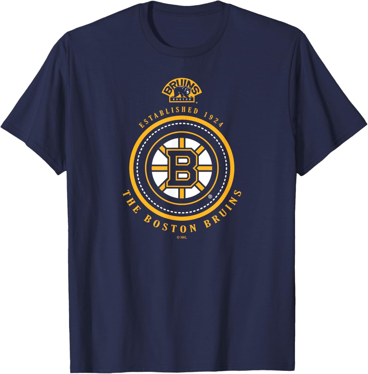 Boston Bruins Est 1924 Black Officially Licensed T-Shirt - T-Shirt | Navy