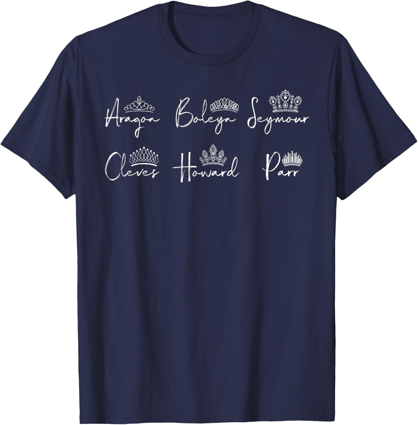 Six: The Musical Queens and Crowns T-Shirt - T-Shirt | Navy
