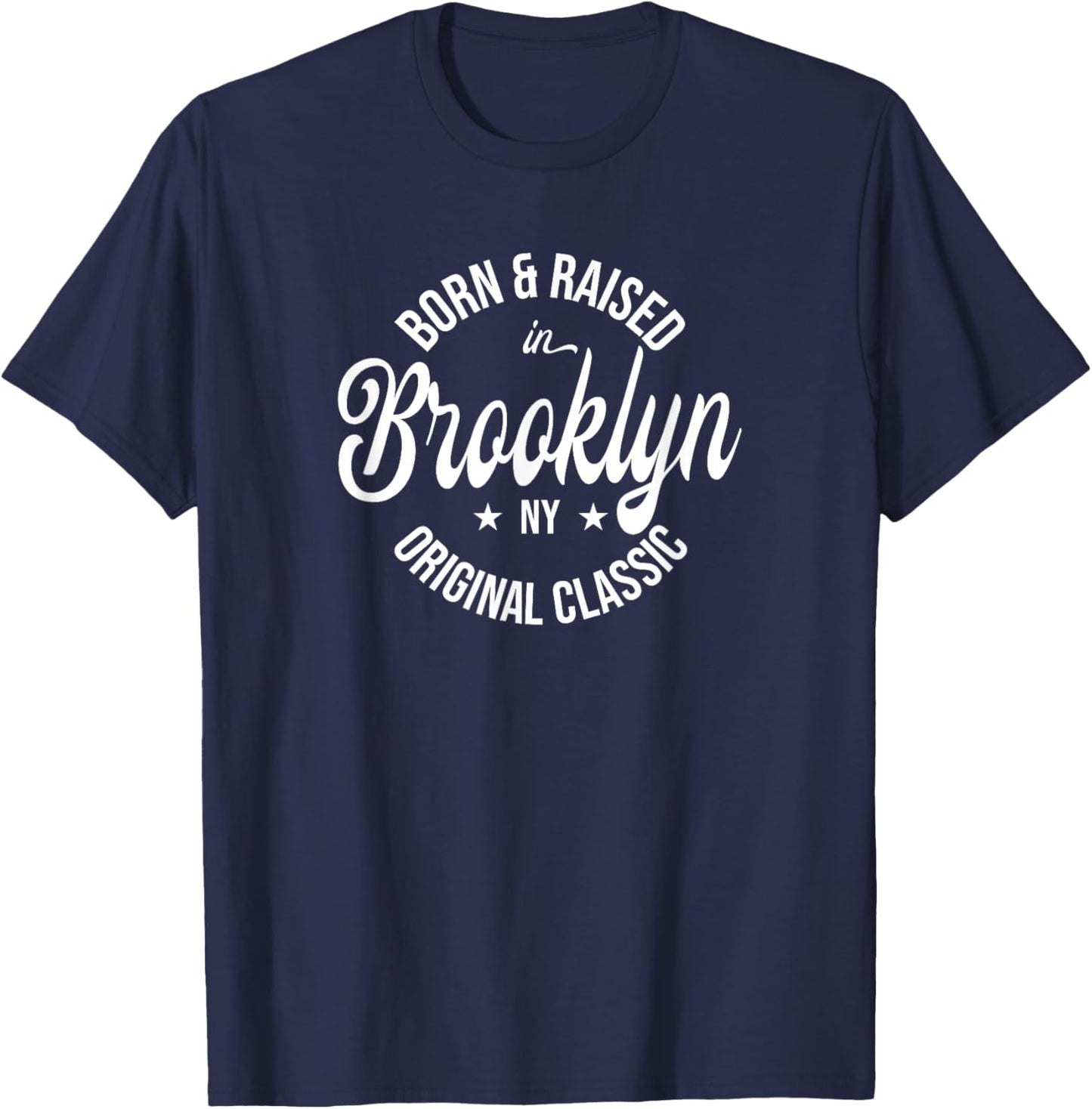 Born and Raised in Brooklyn T-Shirt - T-Shirt | Navy