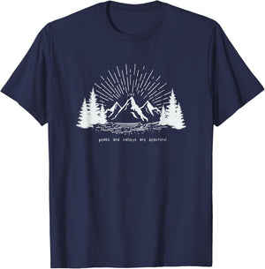 Life Peaks and Valleys Are Beautiful - Enjoy the Ride T-Shirt - T-Shirt | Navy
