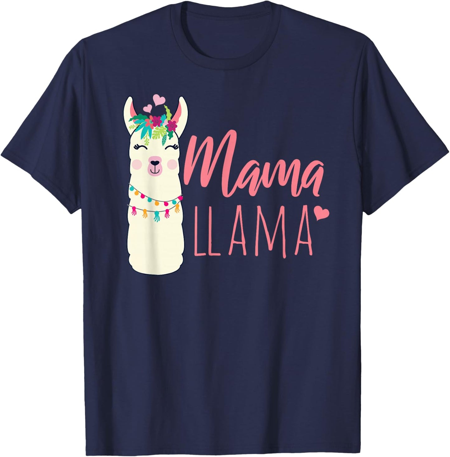 MAMA LLAMA Funny Mother Lamas Meme T-Shirt - T-Shirt | Navy