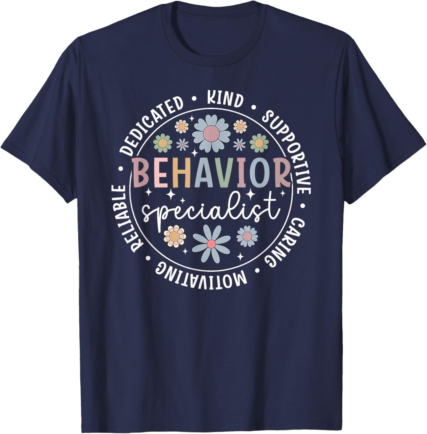 Behavior Specialist Appreciation Circle Behavior Specialists T-Shirt - T-Shirt | Navy