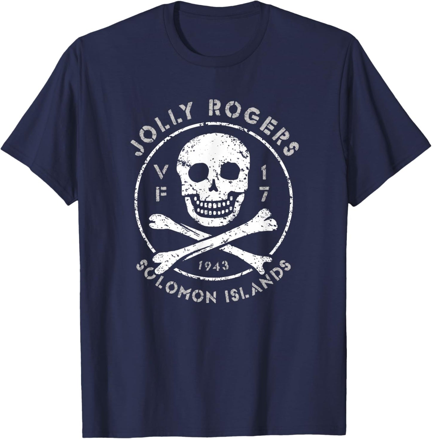 Jolly Rogers VF-17 Fighter Squadron | VF-61 F4U Corsair WW2 T-Shirt - T-Shirt | Navy