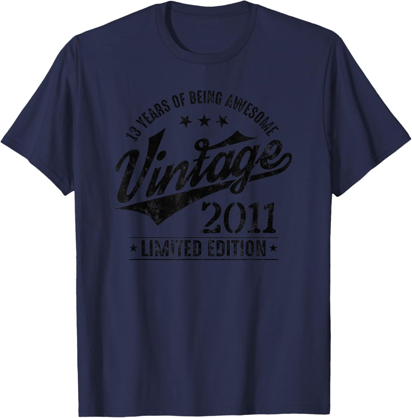 Vintage 2011 Official Teenager 13th Birthday Gifts 13 Yr Old T-Shirt - T-Shirt | Navy