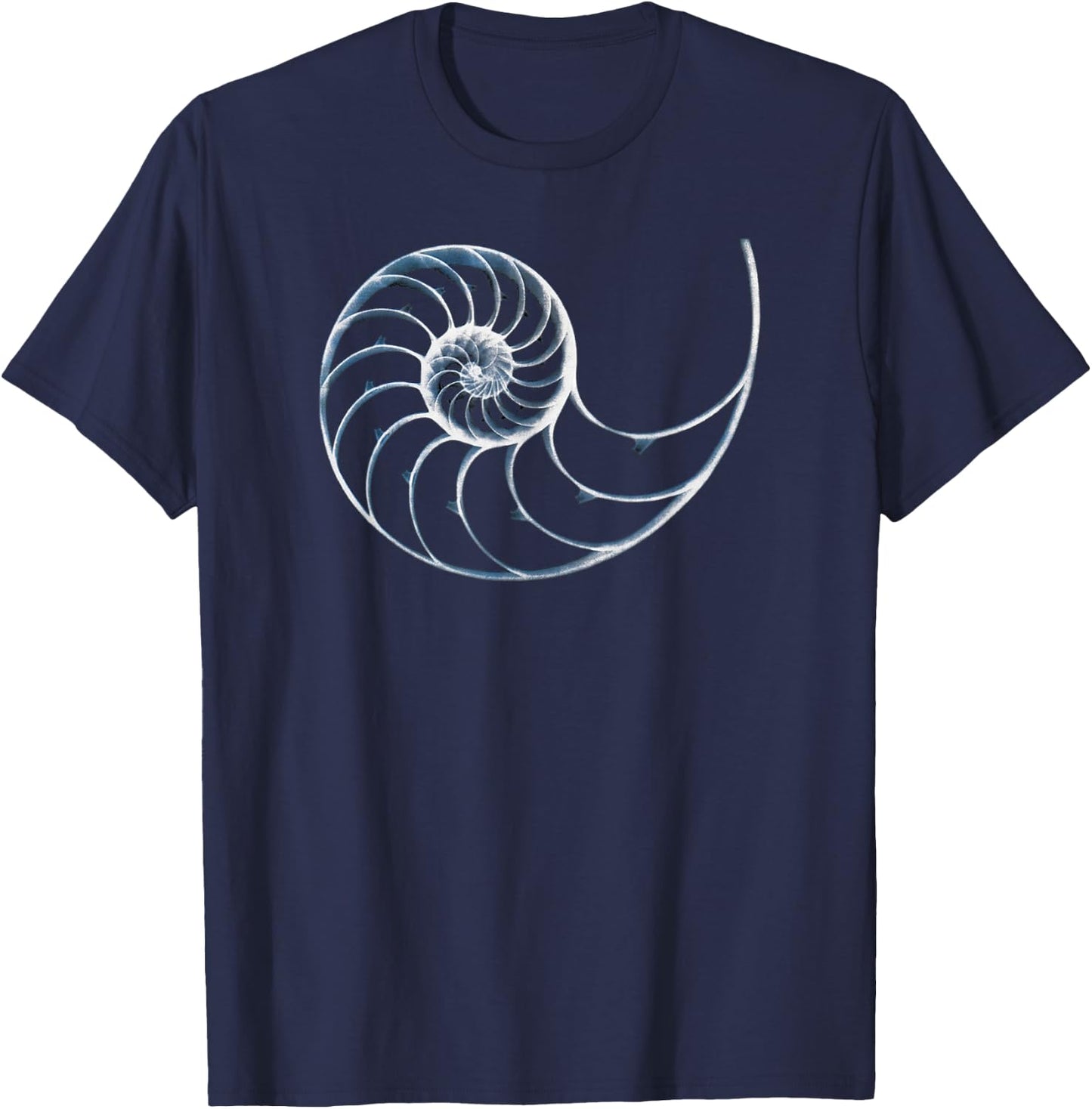 Chambered Nautilus X-ray Picture T-Shirt - T-Shirt | Navy