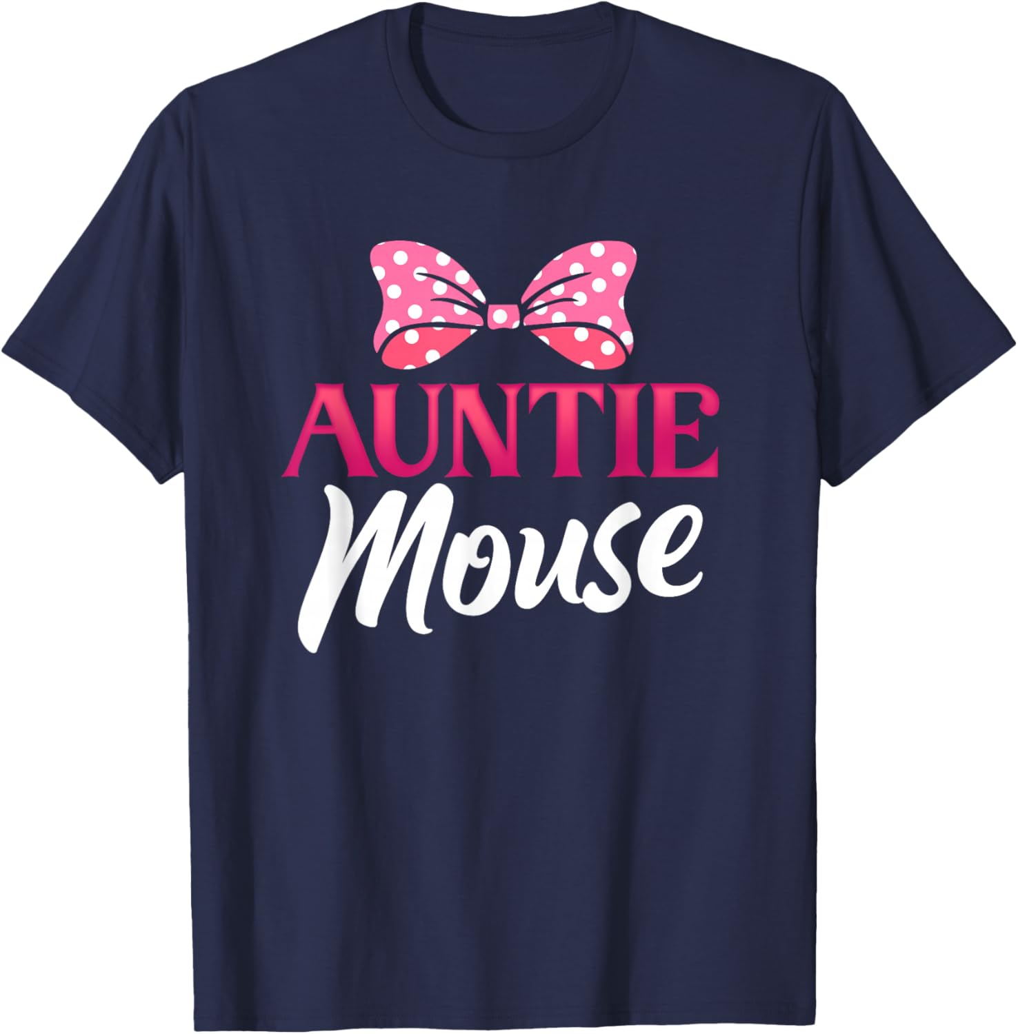 Cute Auntie Mouse | Niece Nephew | Aunt Women Small T-Shirt - T-Shirt | Navy