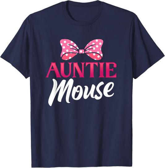 Cute Auntie Mouse | Niece Nephew | Aunt Women Small T-Shirt - T-Shirt | Navy