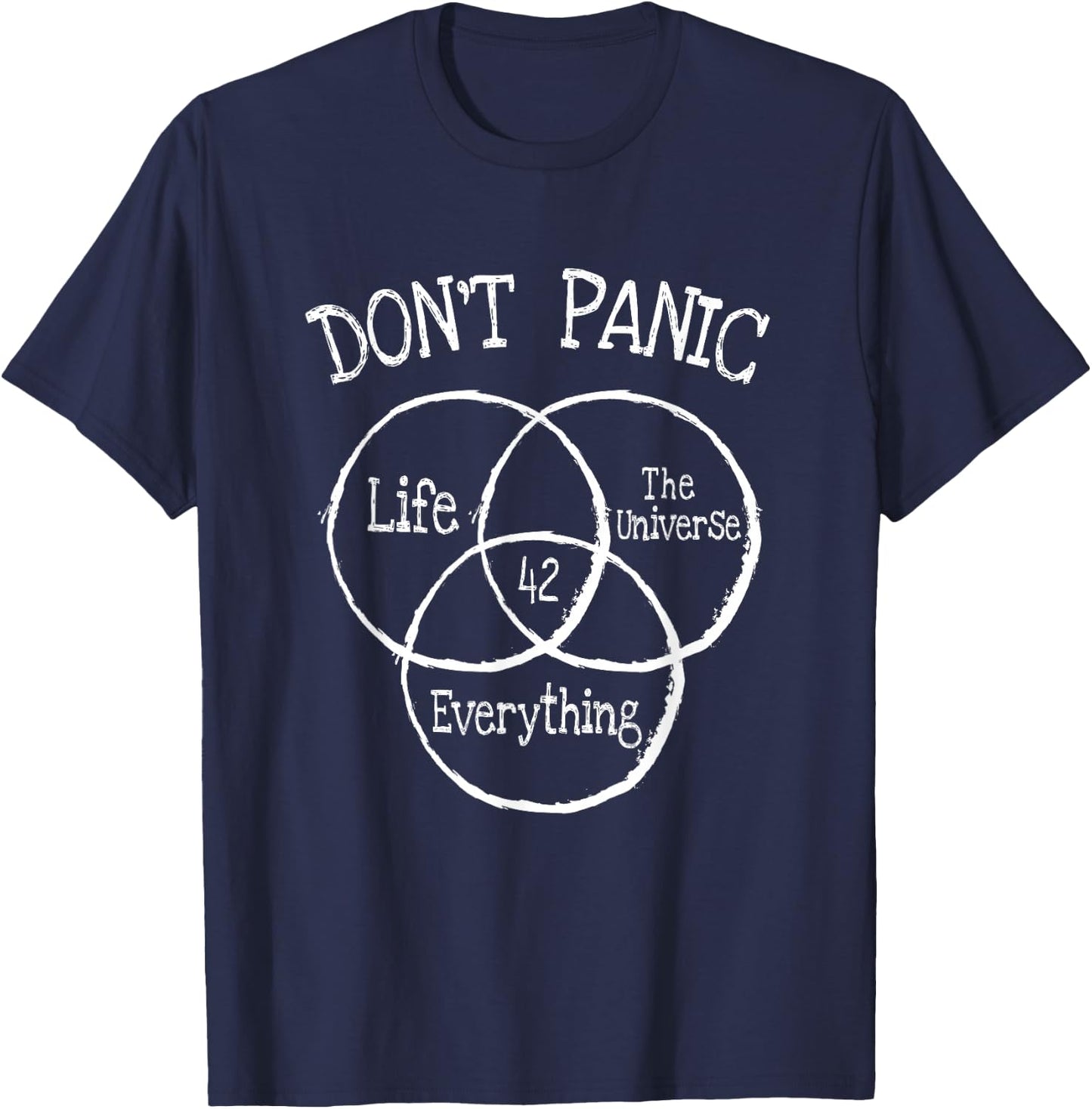 42 Answer to Life Universe and Everything T-Shirt - T-Shirt | Navy