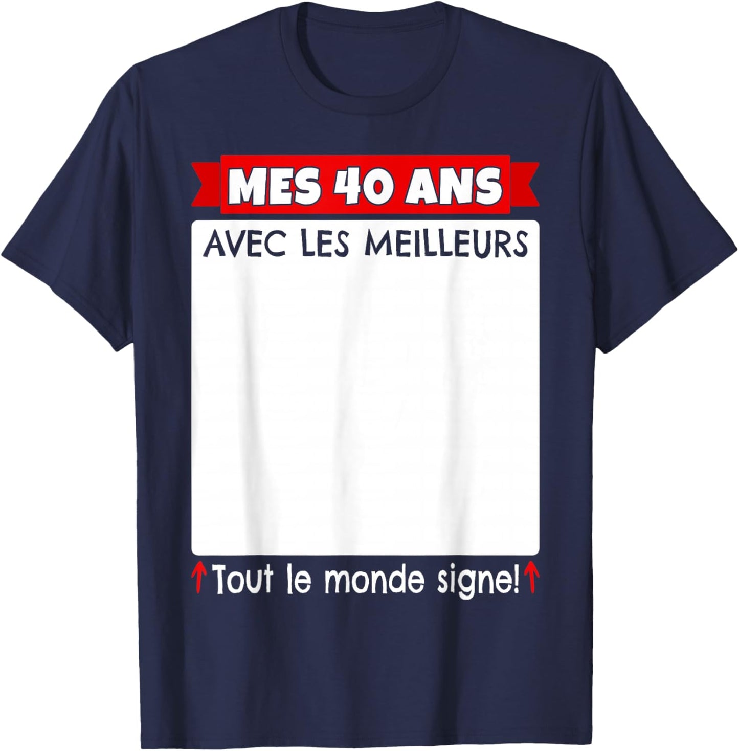 40 Years to Sign 40 Years Birthday Man Woman Anniv 40 T-Shirt - T-Shirt | Navy