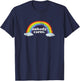 Nobody Cares Rainbow Funny & Trendy Meme Design T-Shirt - T-Shirt | Navy