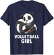 Volleyball Panda Girl T-Shirt - T-Shirt | Navy