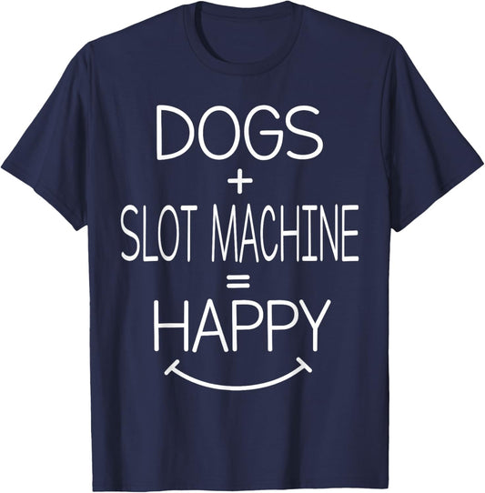 Dog Owner Casino Player Gambling - Funny Slot Machine T-Shirt - T-Shirt | Navy