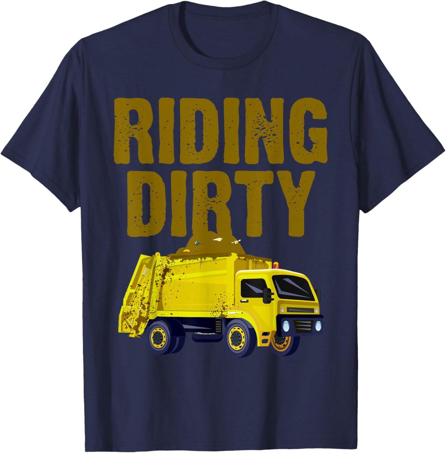 Funny Garbage Truck Art For Toddler Boys Trash Garbage Truck T-Shirt - T-Shirt | Navy