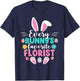 Every Bunny's Favorite Florist Funny Easter Day T-Shirt - T-Shirt | Navy
