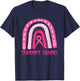 Support Squad Pink Rainbow Ribbon Breast Cancer Awareness T-Shirt - T-Shirt | Navy
