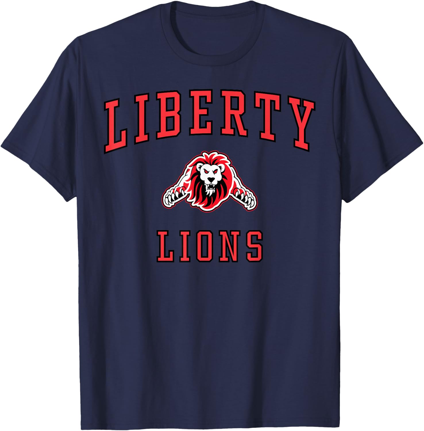 Liberty High School Lions C1 T-Shirt - T-Shirt | Navy