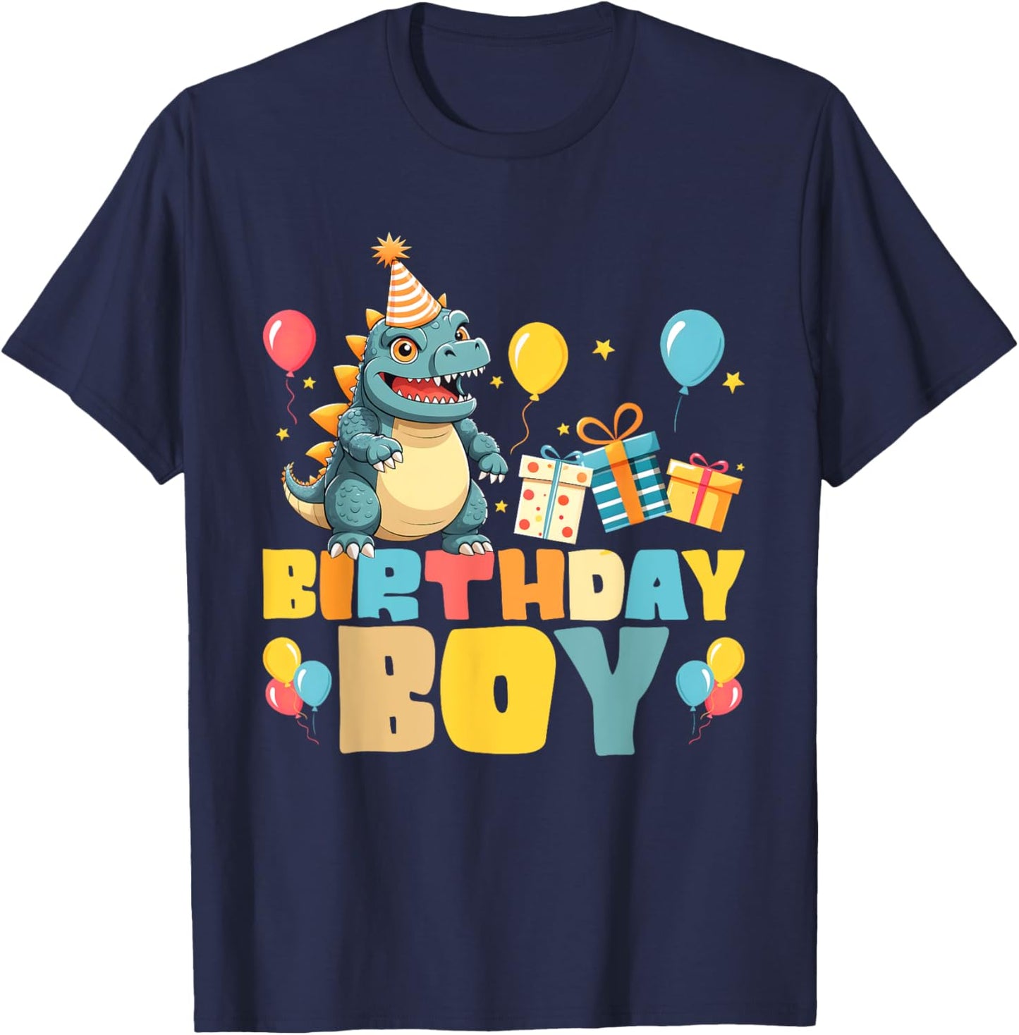 Birthday Boy Japanese Monster Kaiju Bday Party Kids Boys T-Shirt - T-Shirt | Navy