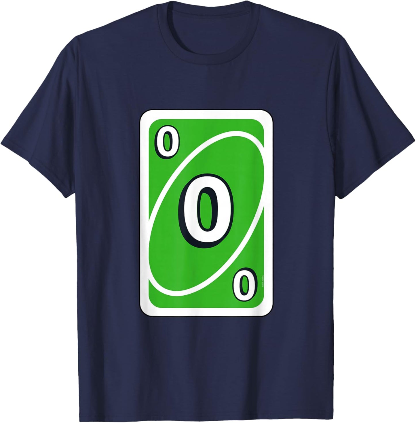 UNO Halloween Green 0" Card T-Shirt - T-Shirt | Navy